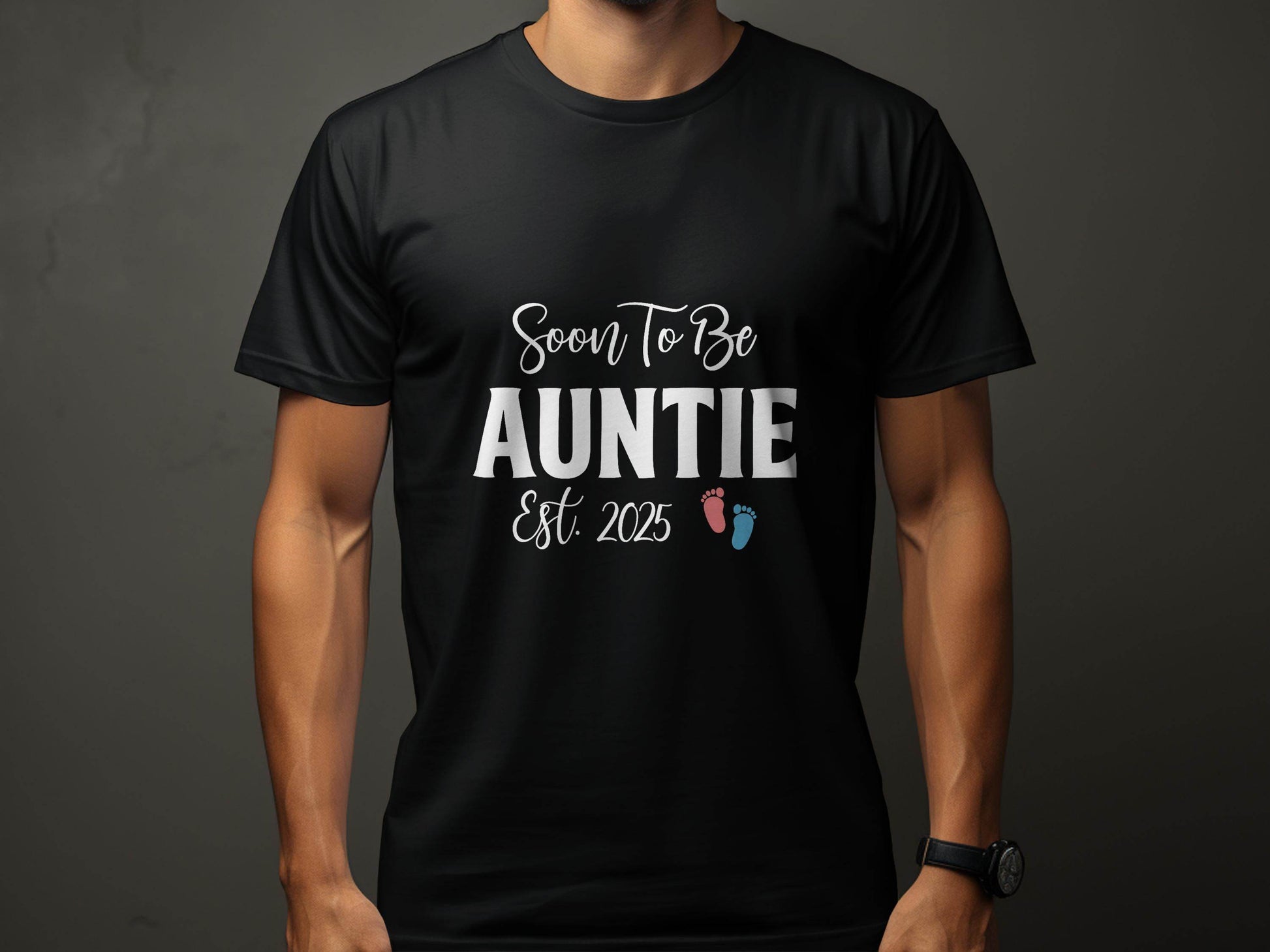 Soon To Be Auntie Est 2025 Design New Auntie T-Shirt - Design & Vybe