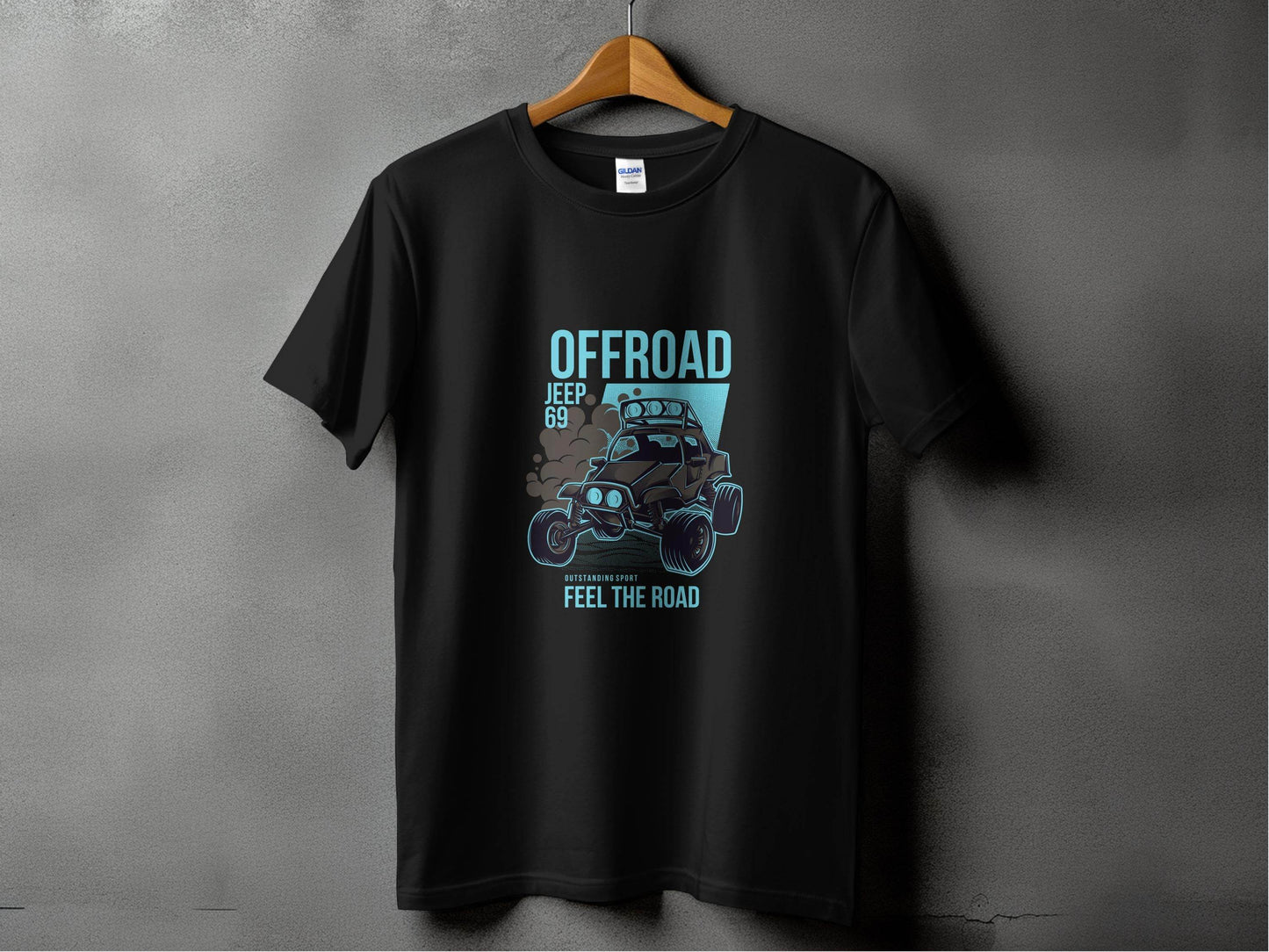 Offroad Jeep 69 Outstanding Sport Feel The Road T-Shirt - Design & Vybe