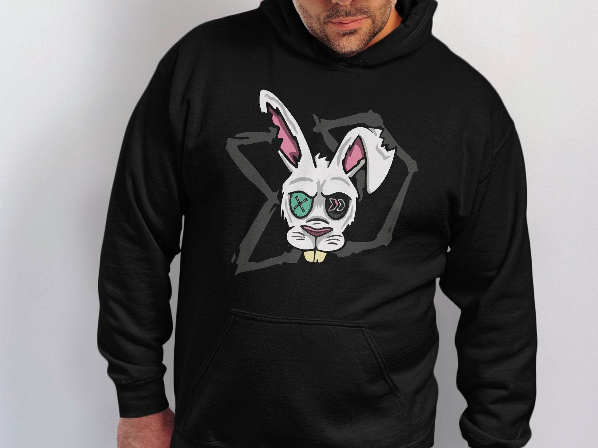 Morbid Zombie Rabbit Graphic Cool Design Hoodie - Design & Vybe