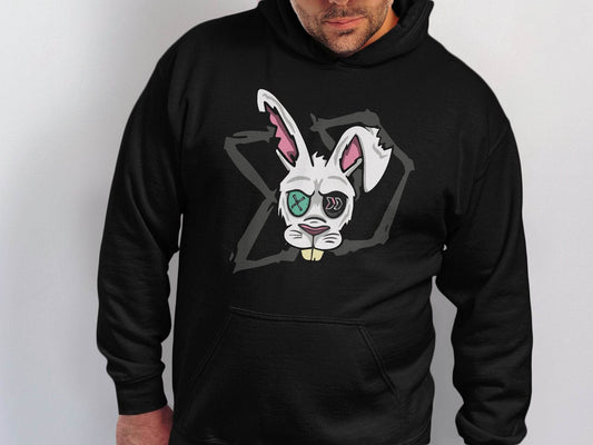 Morbid Zombie Rabbit Graphic Cool Design Hoodie - Design & Vybe