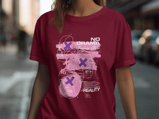 No Drama Fashion Style Reality Quote Abstract T-Shirt - Design & Vybe