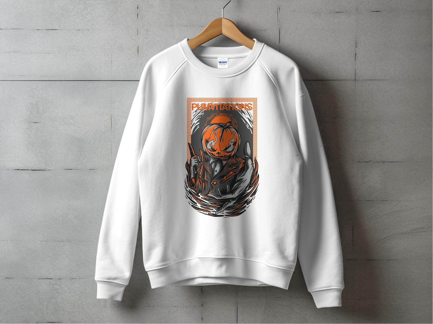Pumvitations Design for Halloween Pumpkin Man Sweater - Design & Vybe