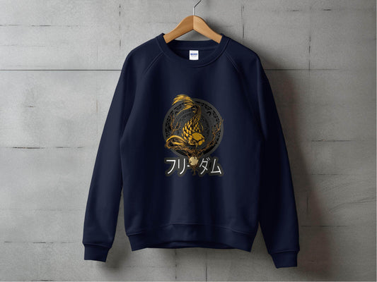 Golden Koi Fish Mandala Japanese Freedom Graphic Sweater - Design & Vybe
