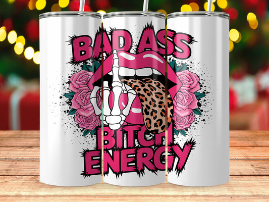 Bold Graphic Bad Ass Energy Tumbler Product