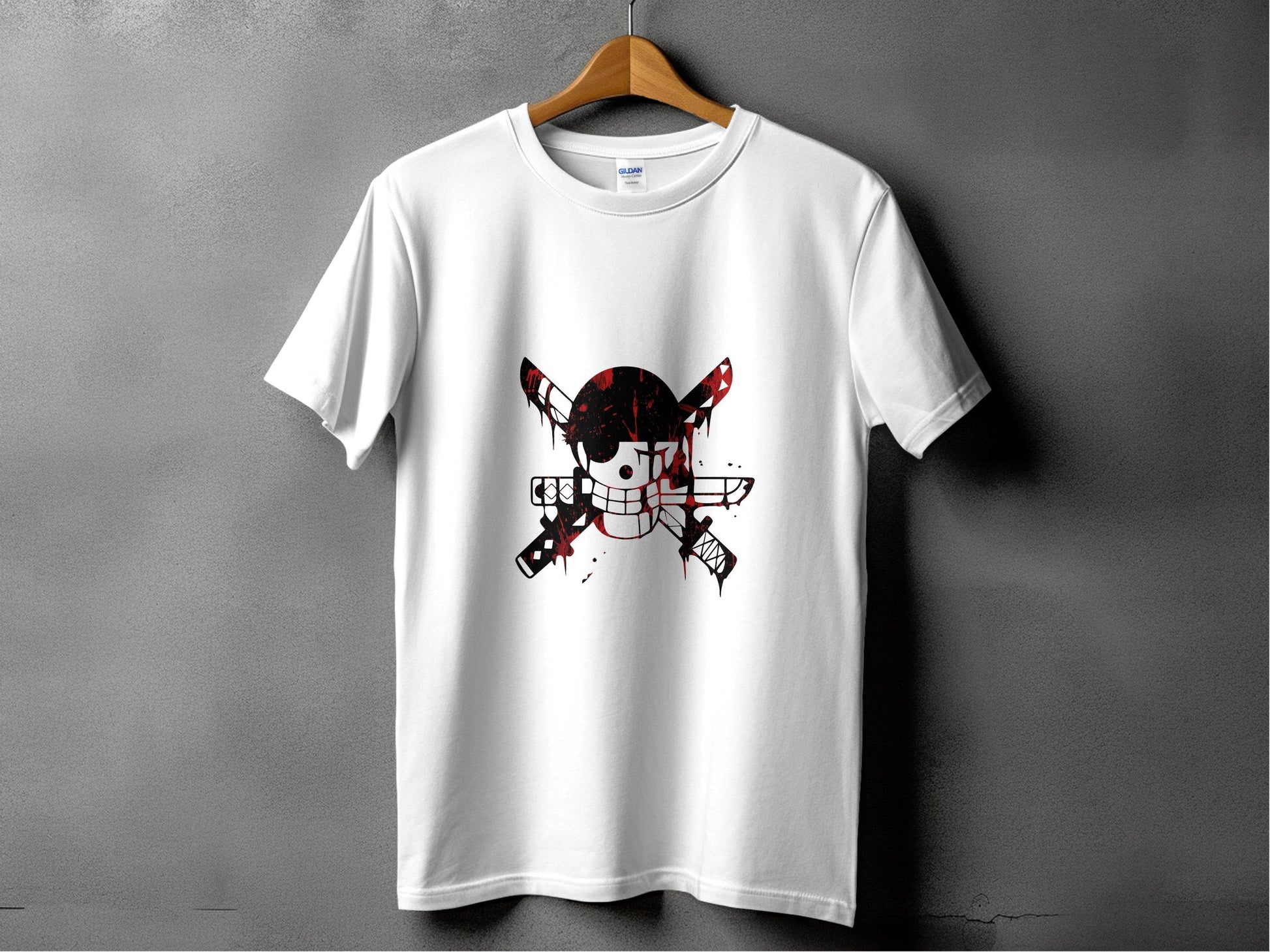 Pirate Symbol with Bloody Swords Skull Artistic Design T-Shirt - Design & Vybe