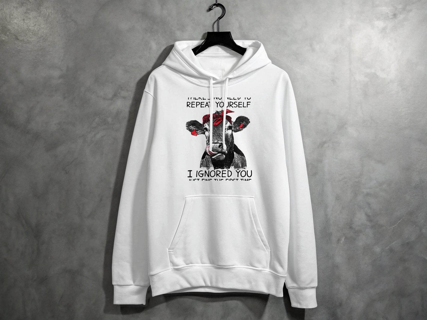 There's No Need to Repeat Yourself Funny Cow Hoodie - Design & Vybe