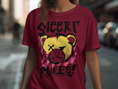 Street Rules Angry Bear Printed T-shirt product