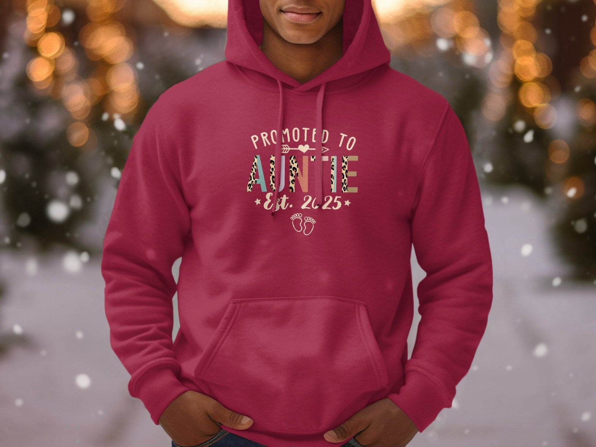 Promoted To Auntie Est 2025 Cute Design Baby Hoodie - Design & Vybe