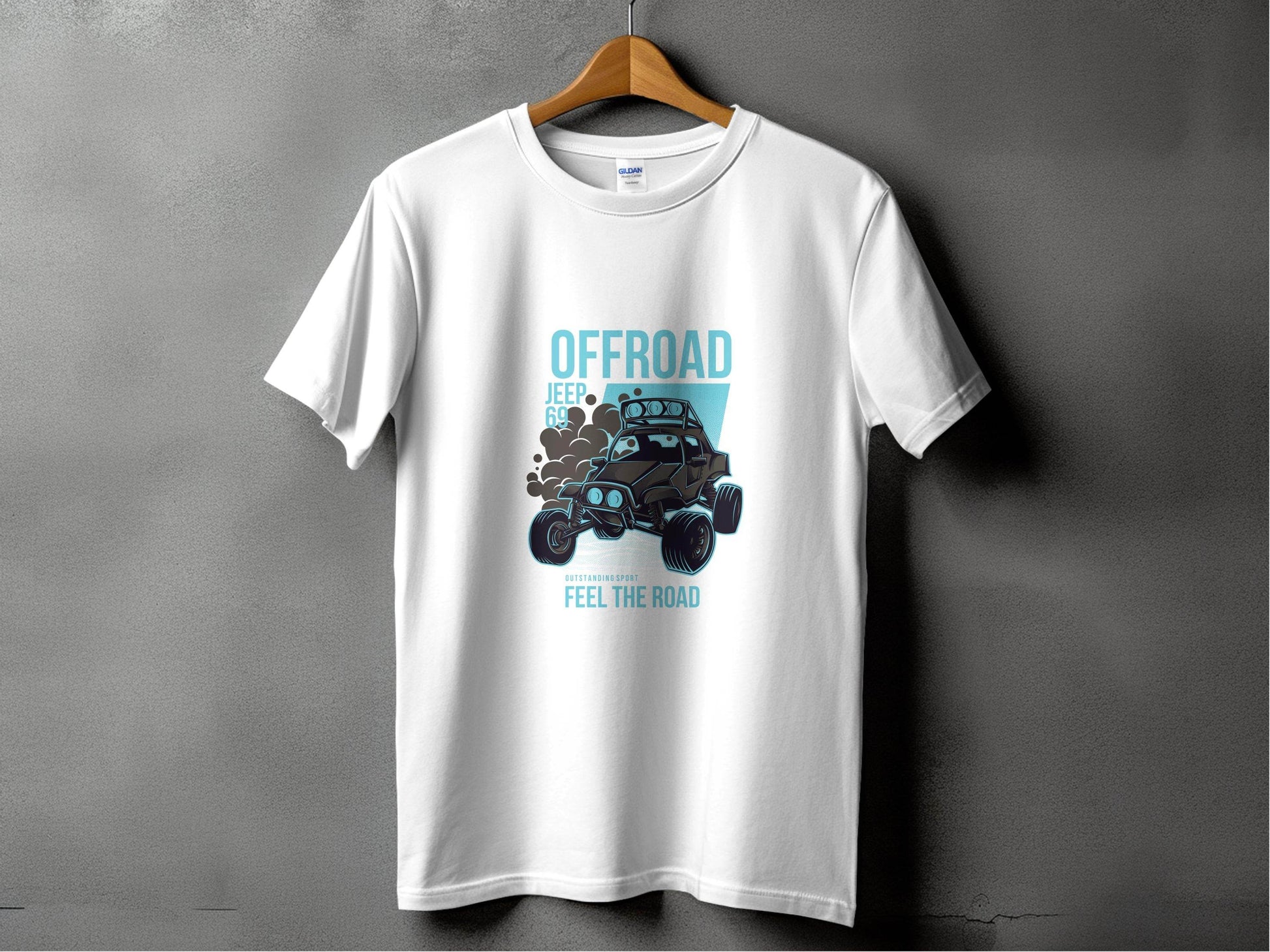 Offroad Jeep 69 Outstanding Sport Feel The Road T-Shirt - Design & Vybe