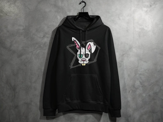 Morbid Zombie Rabbit Graphic Cool Design Hoodie - Design & Vybe