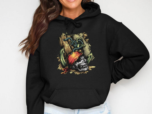 Pirate Skull with Vibrant Bandana and Anchors Hoodie - Design & Vybe