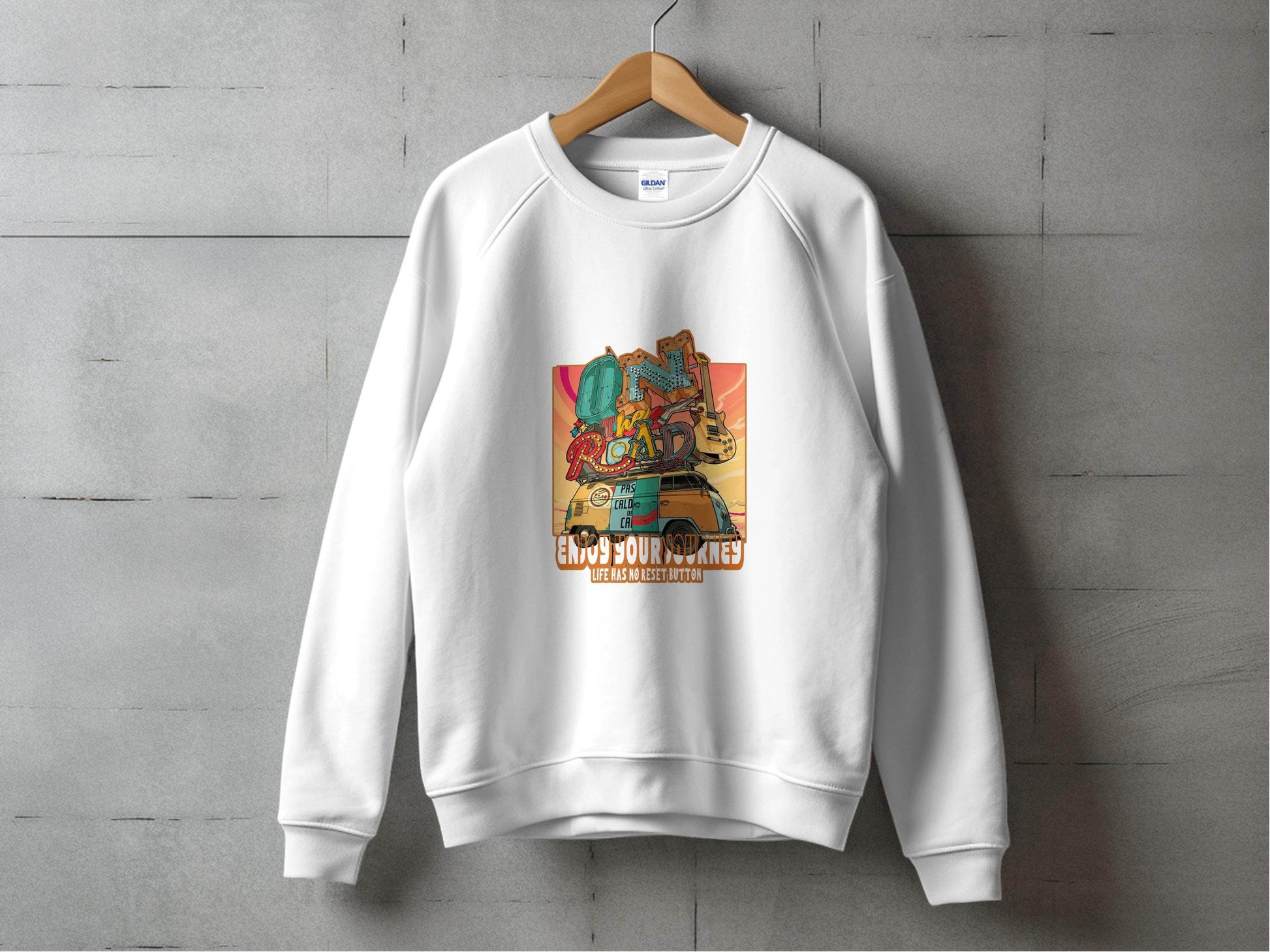 On The Road Again Travel Van Trip Artwork Sweater - Design & Vybe