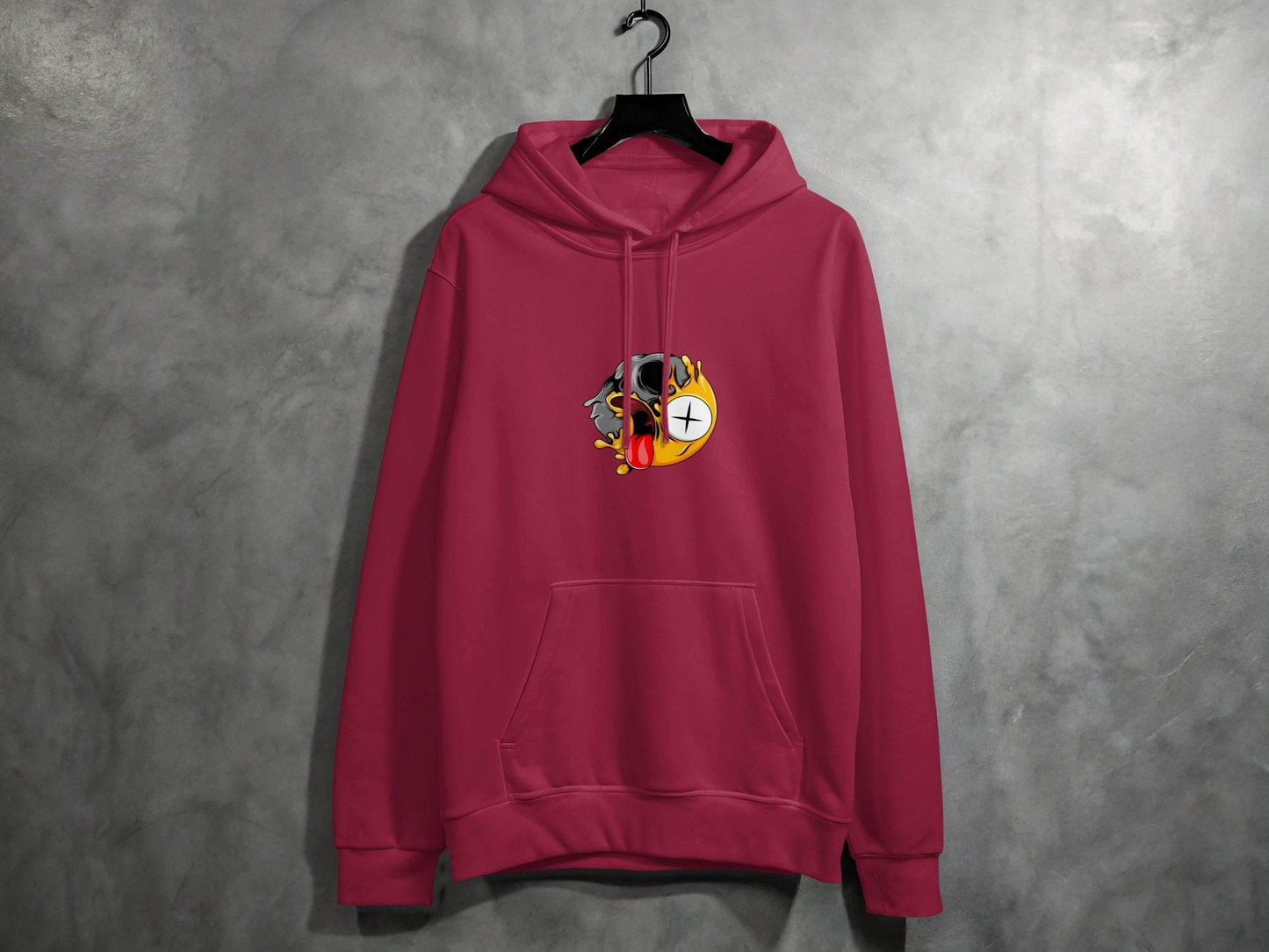 Skull Zombie Emoji Expression Creative Graphic Design Hoodie - Design & Vybe