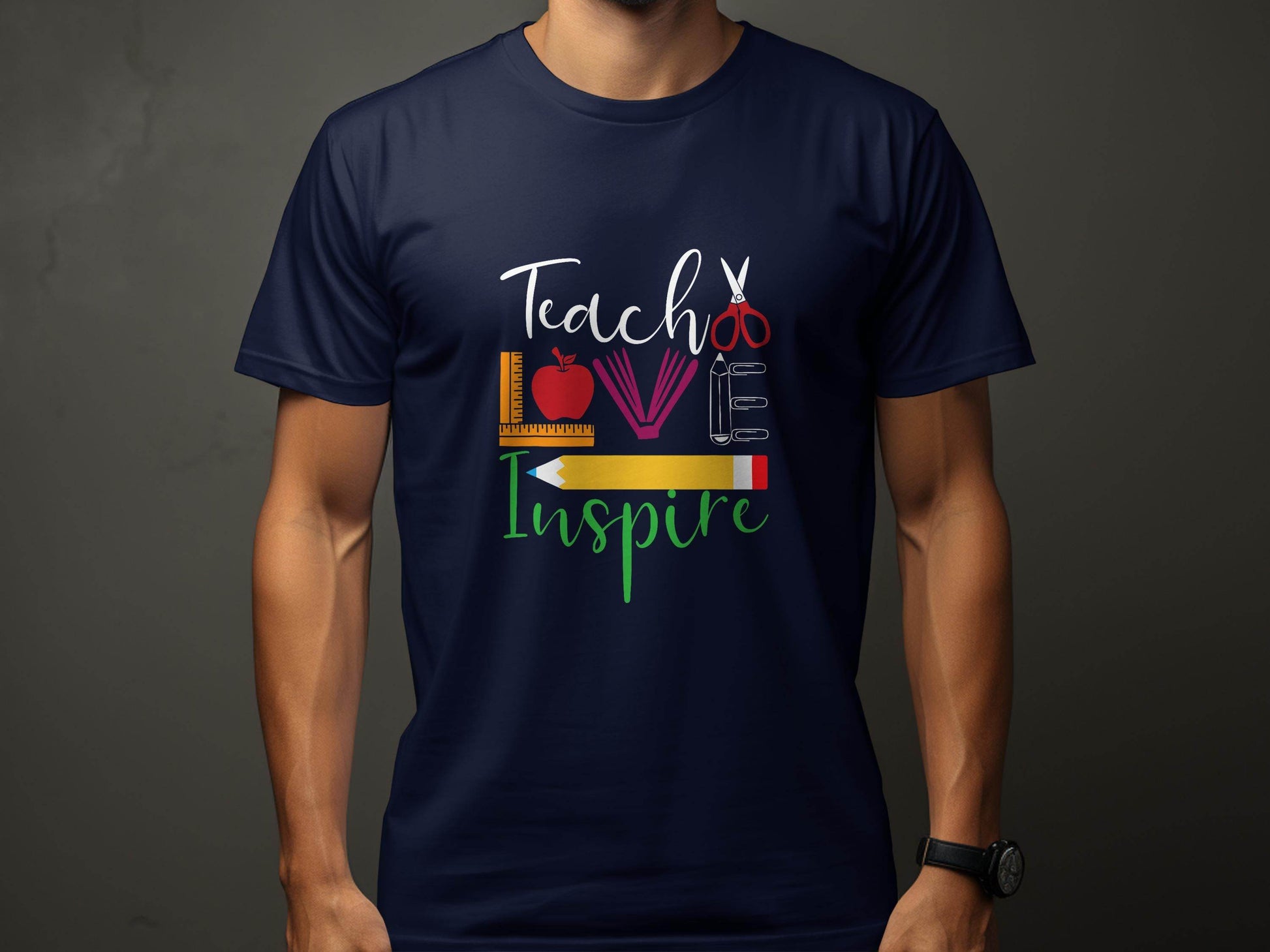 Teach Love Inspire Back To School Design Teachers T-Shirt - Design & Vybe