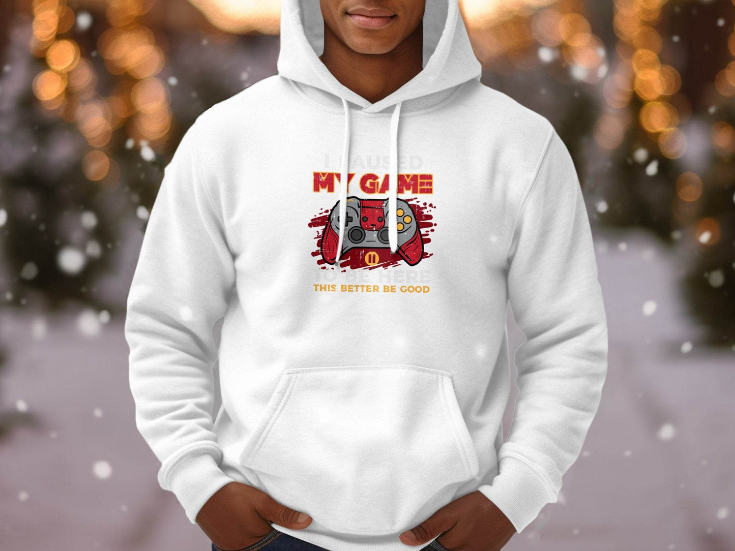 I Paused My Game To Be Here Gaming Controller Hoodie - Design & Vybe