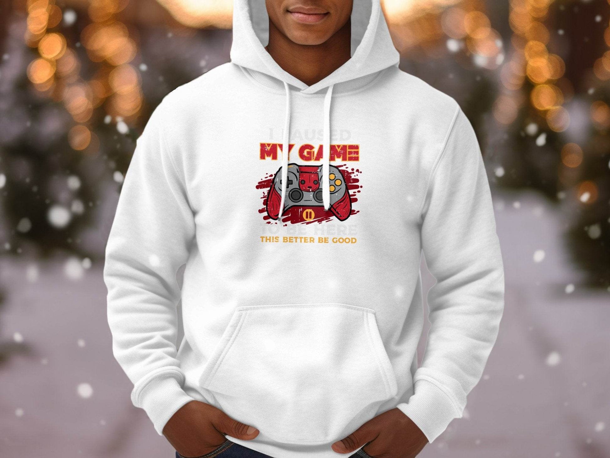 I Paused My Game To Be Here Gaming Controller Hoodie - Design & Vybe