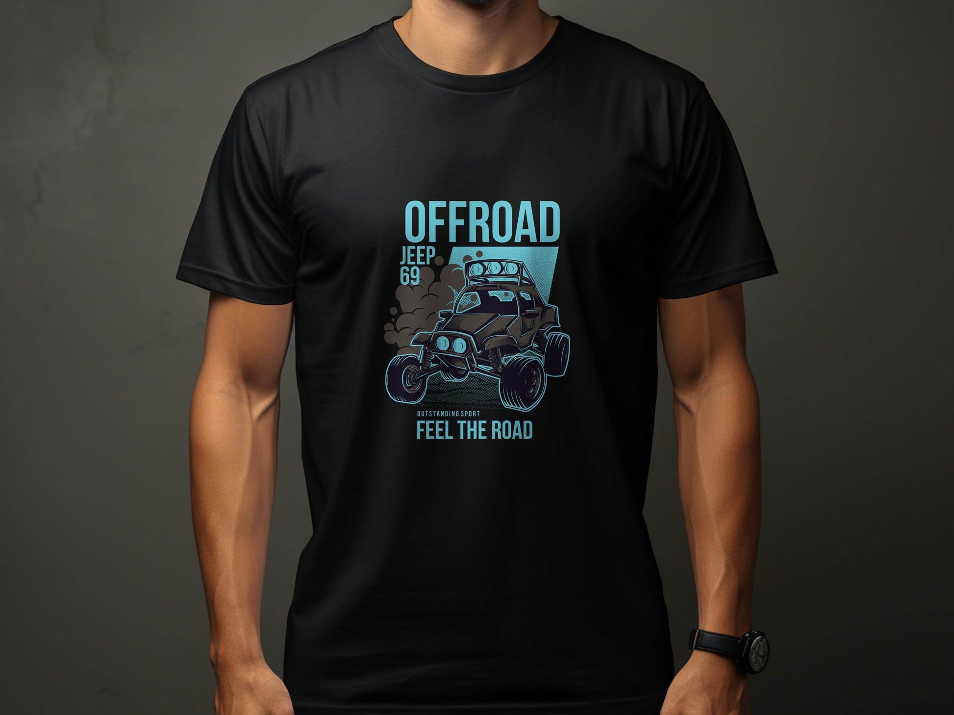 Offroad Jeep 69 Outstanding Sport Feel The Road T-Shirt - Design & Vybe