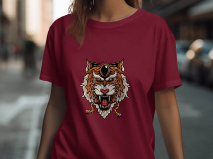 Mystical Tiger with Third Eye Illustration for You T-Shirt - Design & Vybe