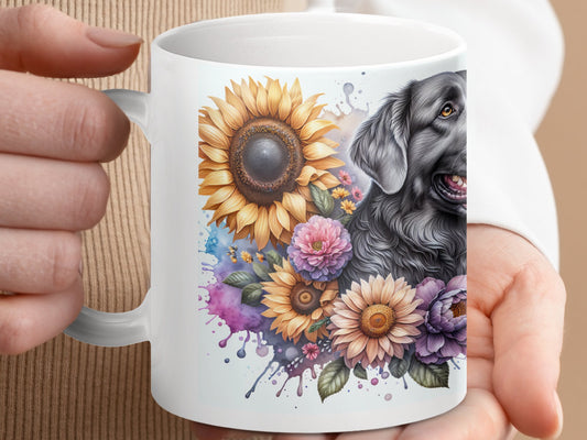 Colorful Dog and Sunflower Design Mug product