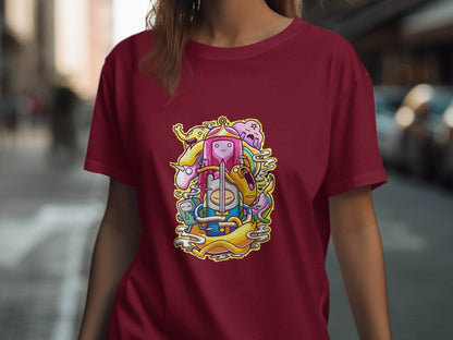 Adventure Time Characters Illustration T-Shirt - Design & Vybe
