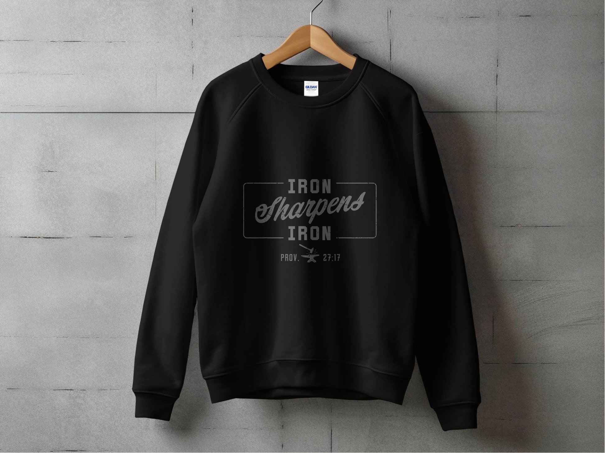 Iron Sharpens Iron Proverbs Quote Graphic Design Sweater - Design & Vybe