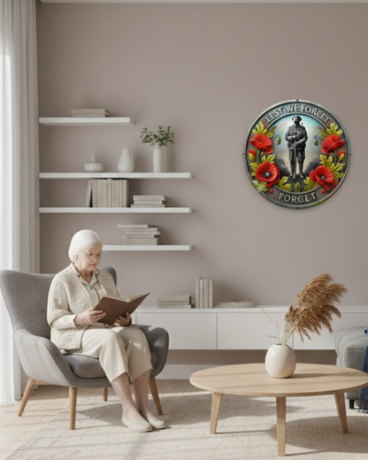 Lest We Forget Emblem Soldier - Metal Decor