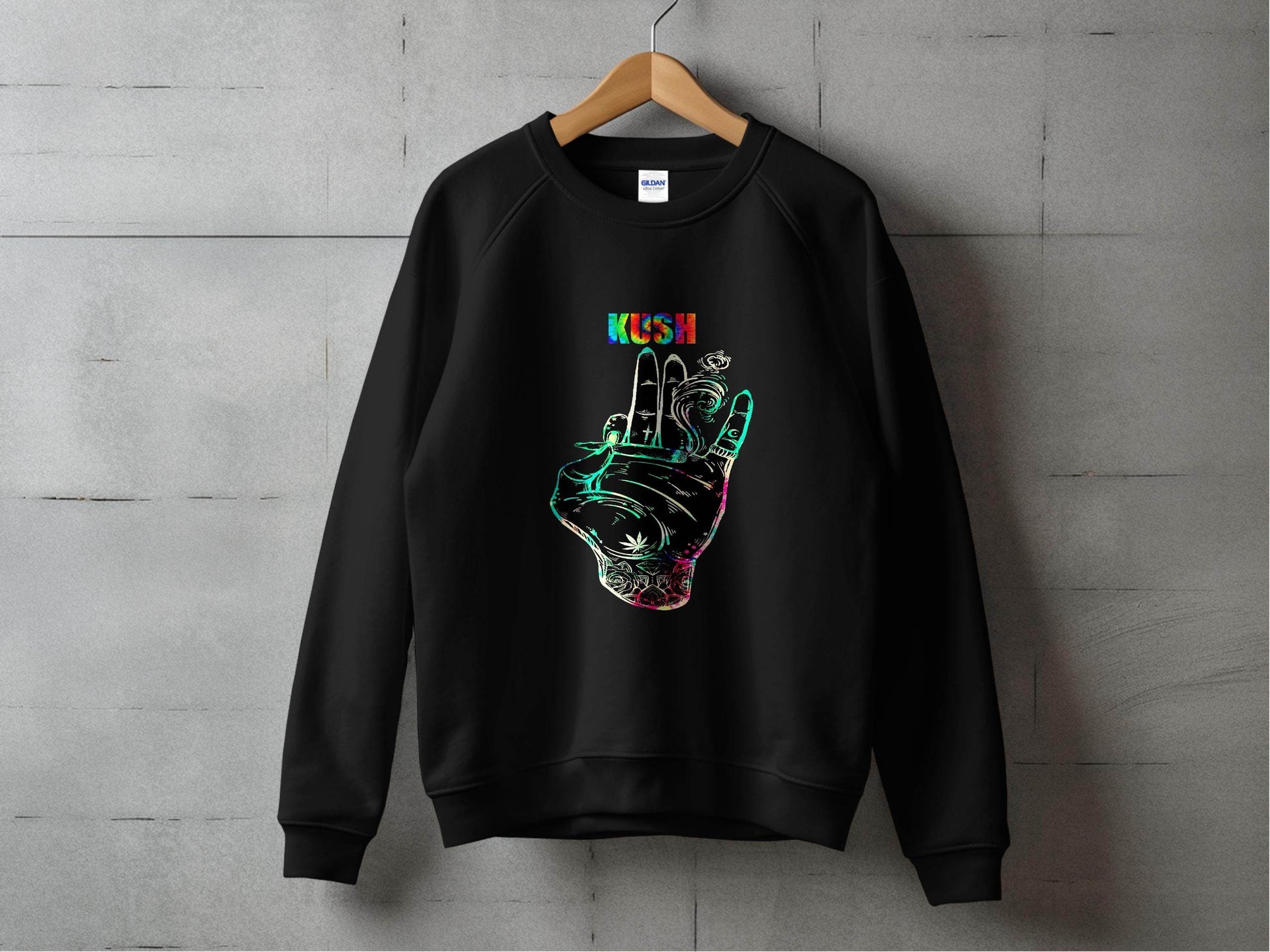 Kush Hand Artwork Style Graphic Design Unisex Sweater - Design & Vybe