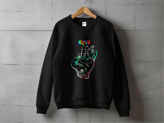 Kush Hand Artwork Style Graphic Design Unisex Sweater - Design & Vybe