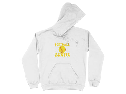 In My Softball Auntie Era Groovy Retro Proud Graphic Design Image Hoodie - Design & Vybe