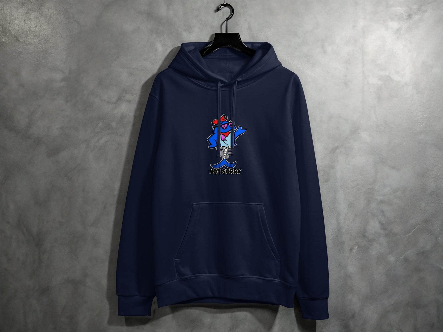 Funny Not Sorry Fish Style Skeleton With Sunglasses Hoodie - Design & Vybe