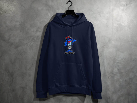 Funny Not Sorry Fish Style Skeleton With Sunglasses Hoodie - Design & Vybe