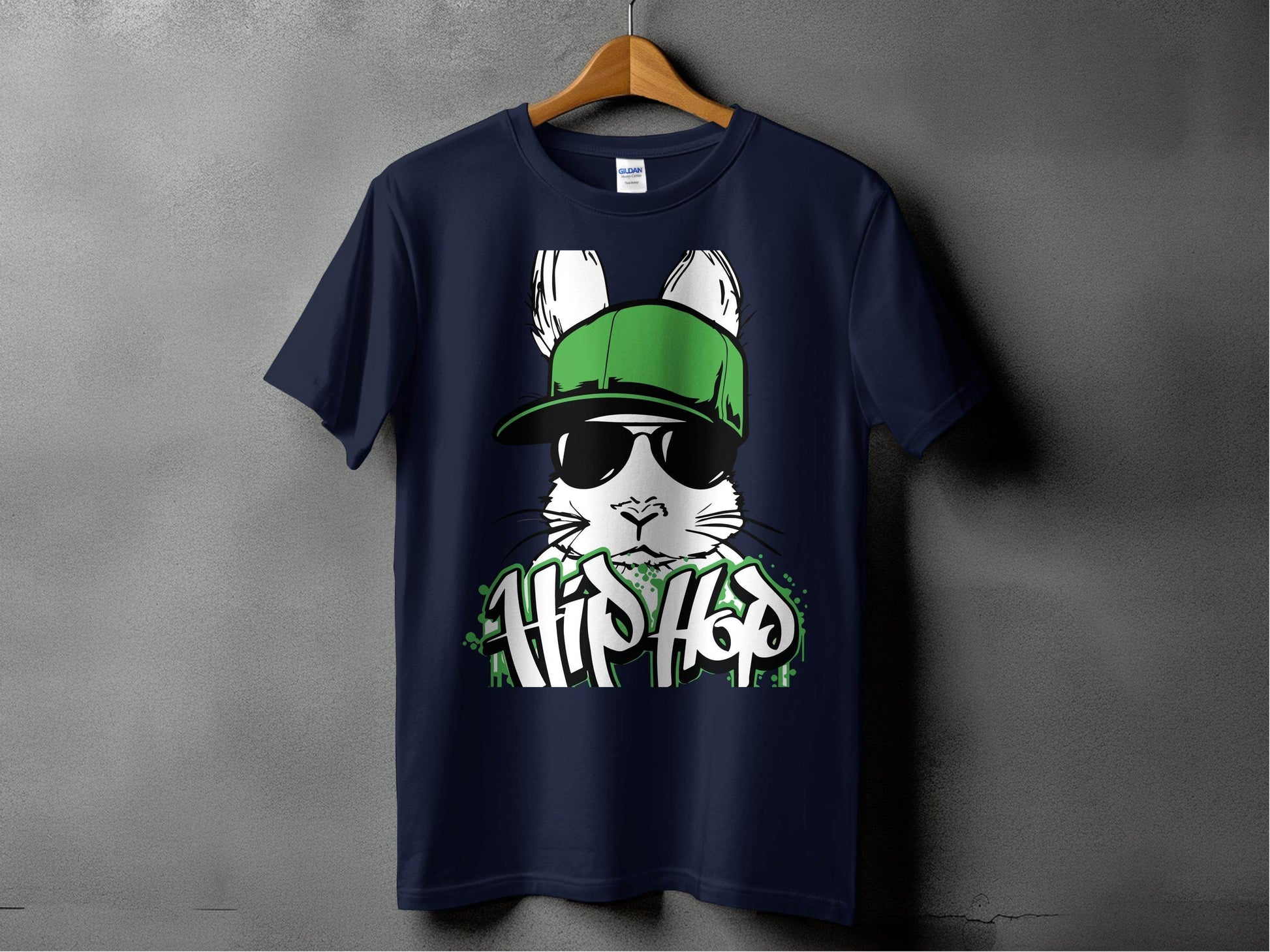 Cool Hip Hop Bunny Graphic T-Shirt for Trendy Apparel product