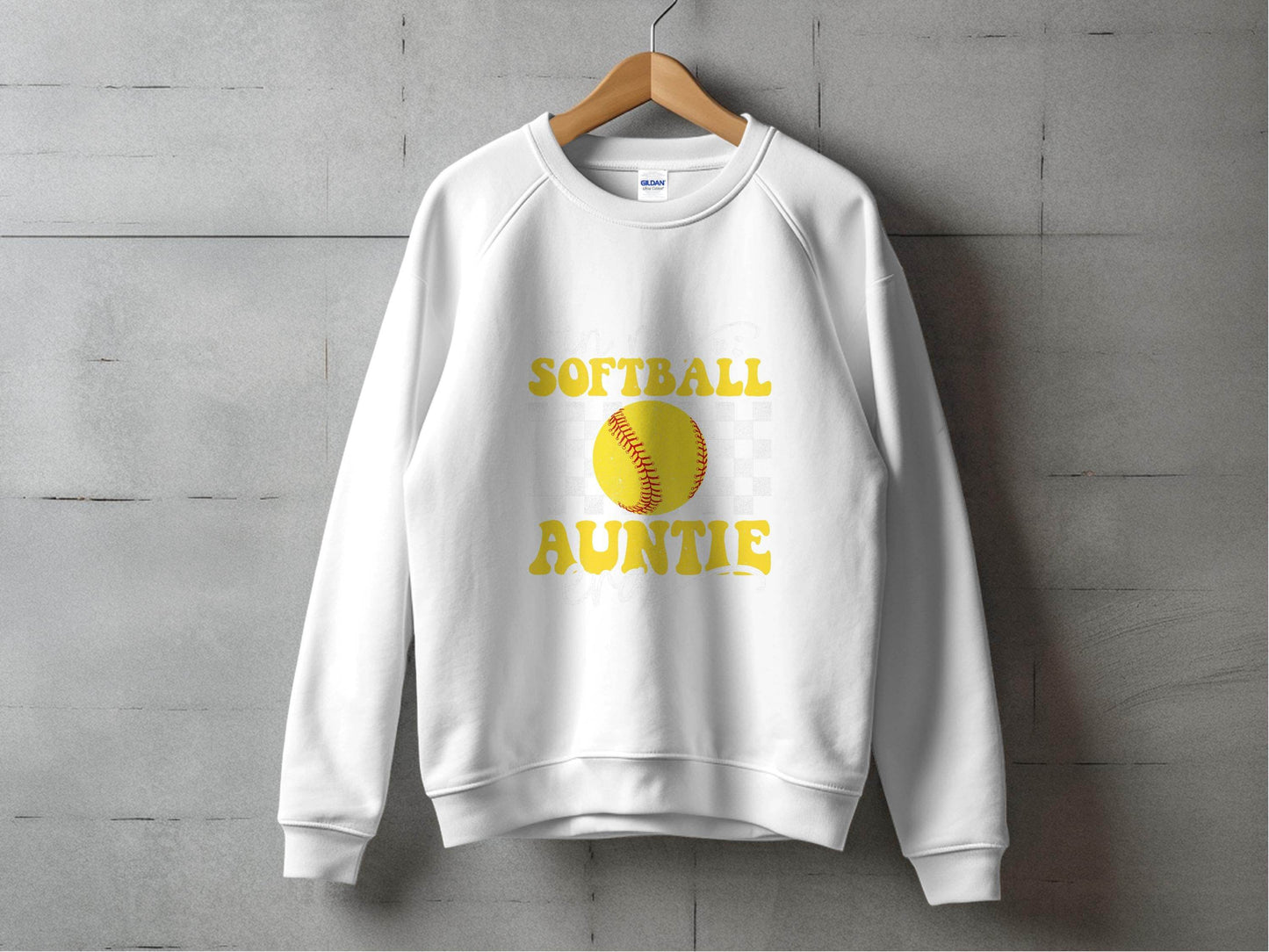 In My Softball Auntie Era Groovy Retro Proud Graphic Design Image Sweater - Design & Vybe