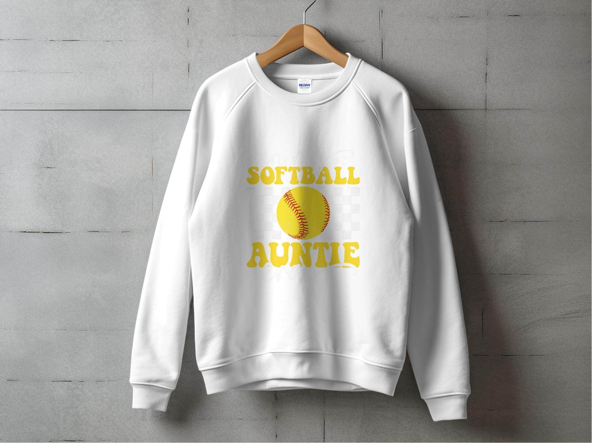 In My Softball Auntie Era Groovy Retro Proud Graphic Design Image Sweater - Design & Vybe
