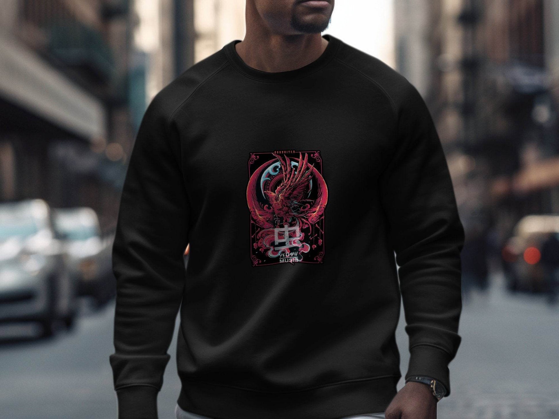 Soaraiten Yellow Mushi Artistic Design Sweater - Design & Vybe