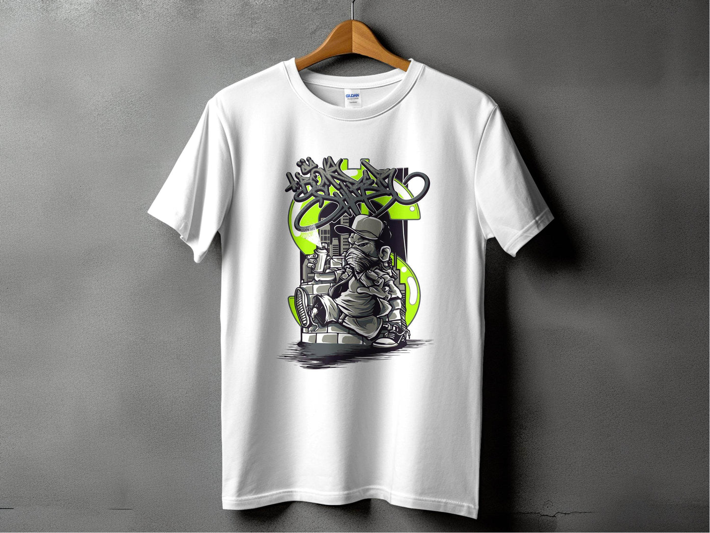 Urban Street Art Graffiti Character Design Printed T-Shirt - Design & Vybe