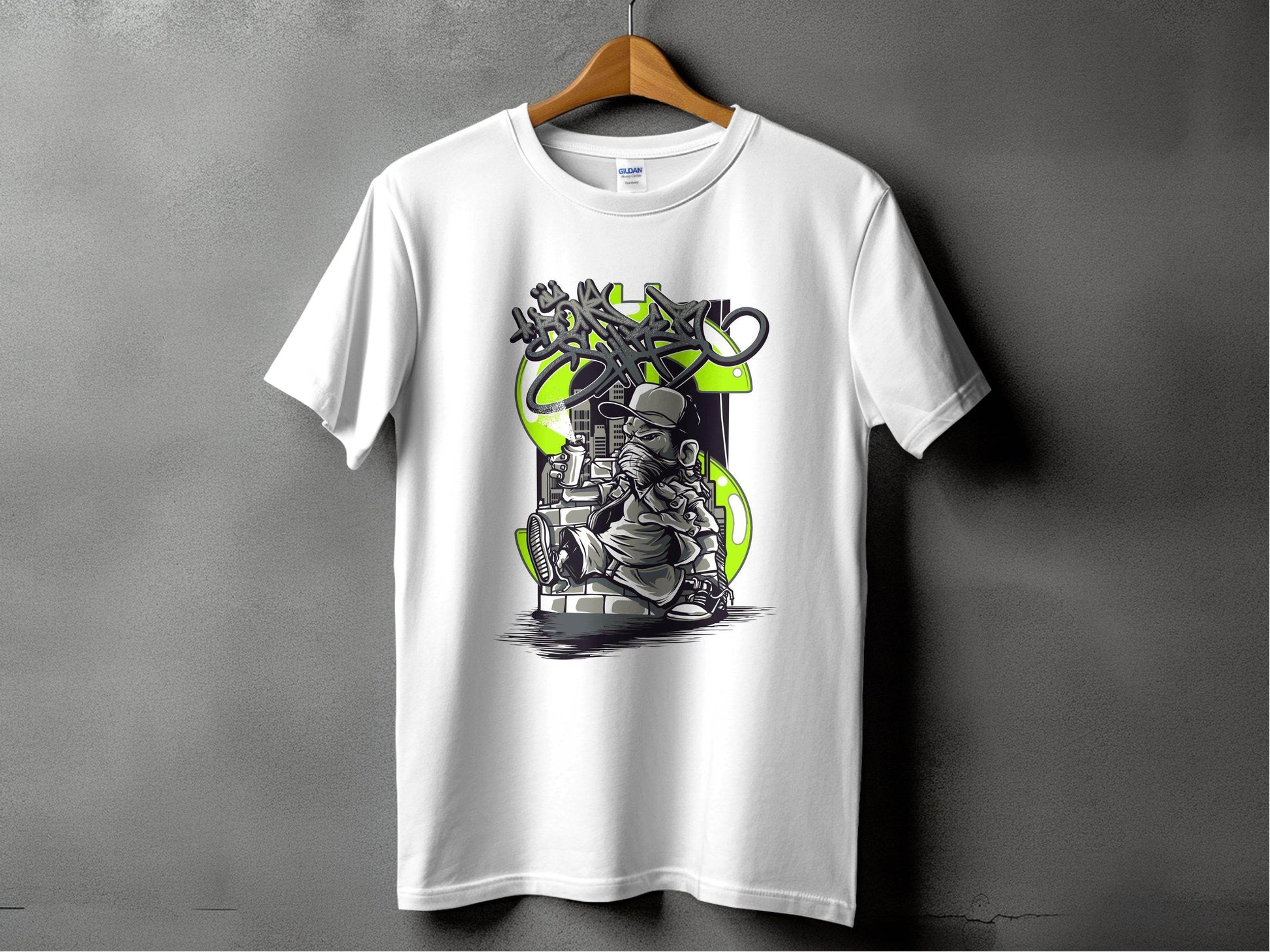 Urban Street Art Graffiti Character Design Printed T-Shirt - Design & Vybe