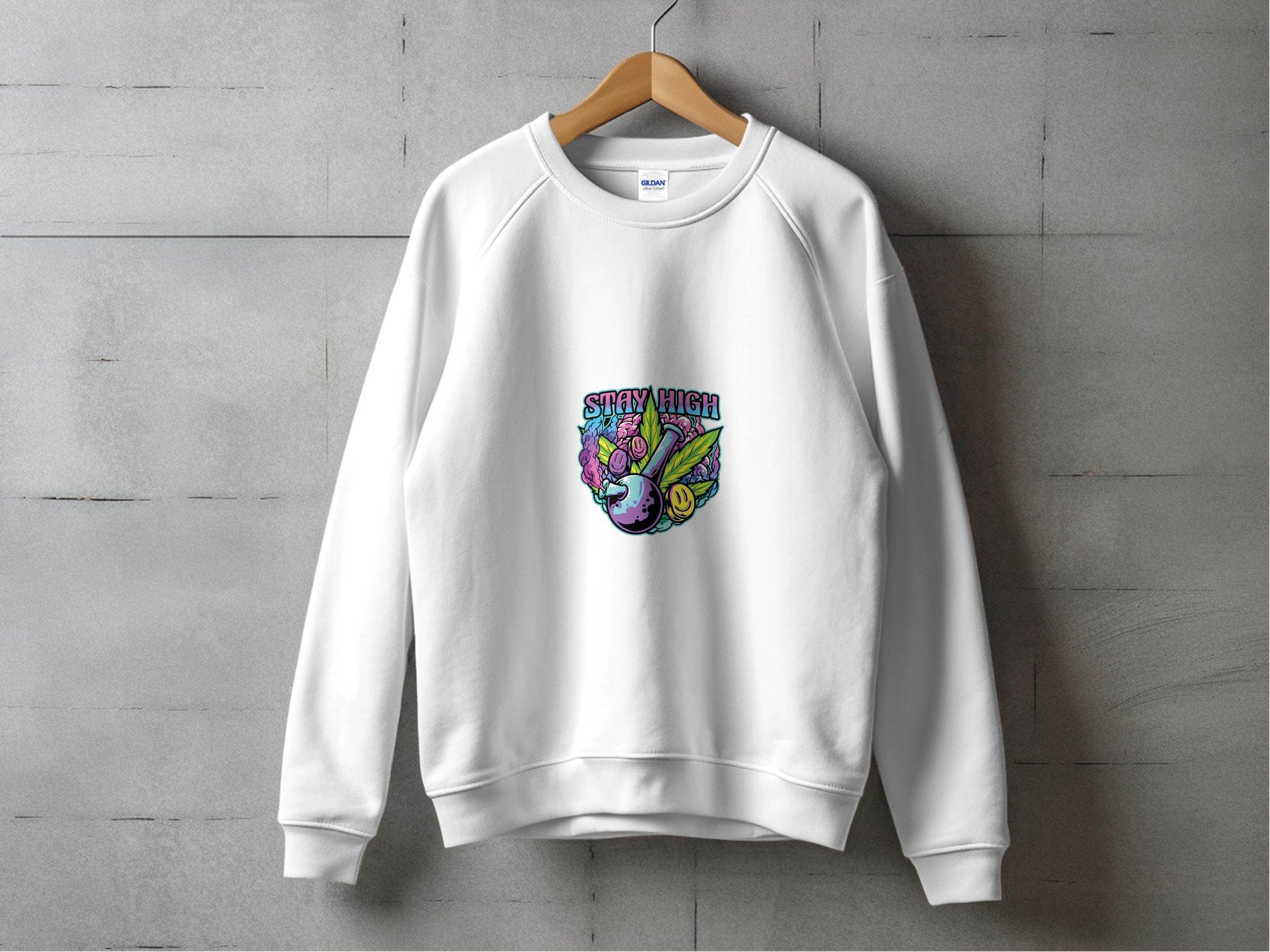 Stay High Graphic Weed Marijuana Cannabis Flower Sweater - Design & Vybe