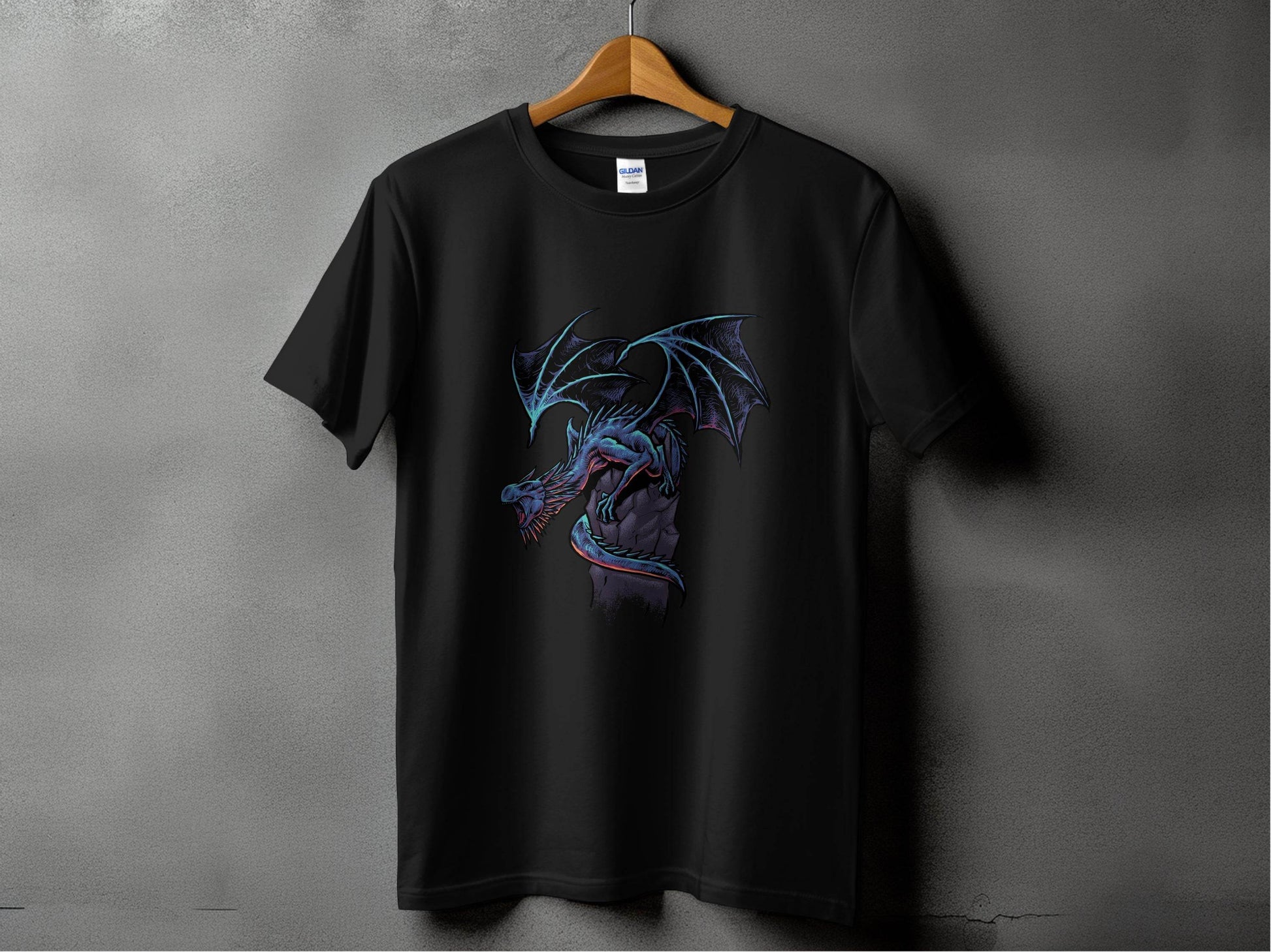 Fierce Dragon Graphic Print Design on Trendy T-Shirt - Design & Vybe