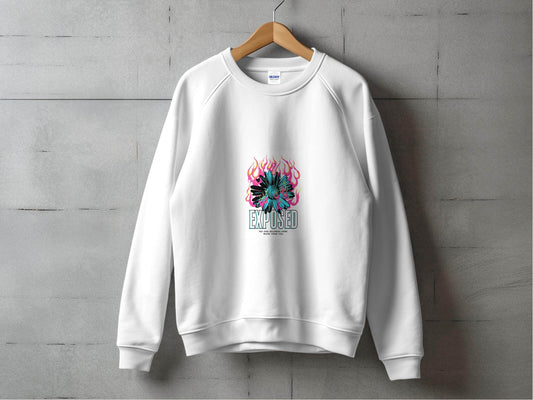 Exposed With Floral Fire No One Belongs Here Sweater - Design & Vybe