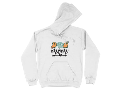 Dog Mom Retro Design Flower And Heart Arrow Graphic Hoodie - Design & Vybe