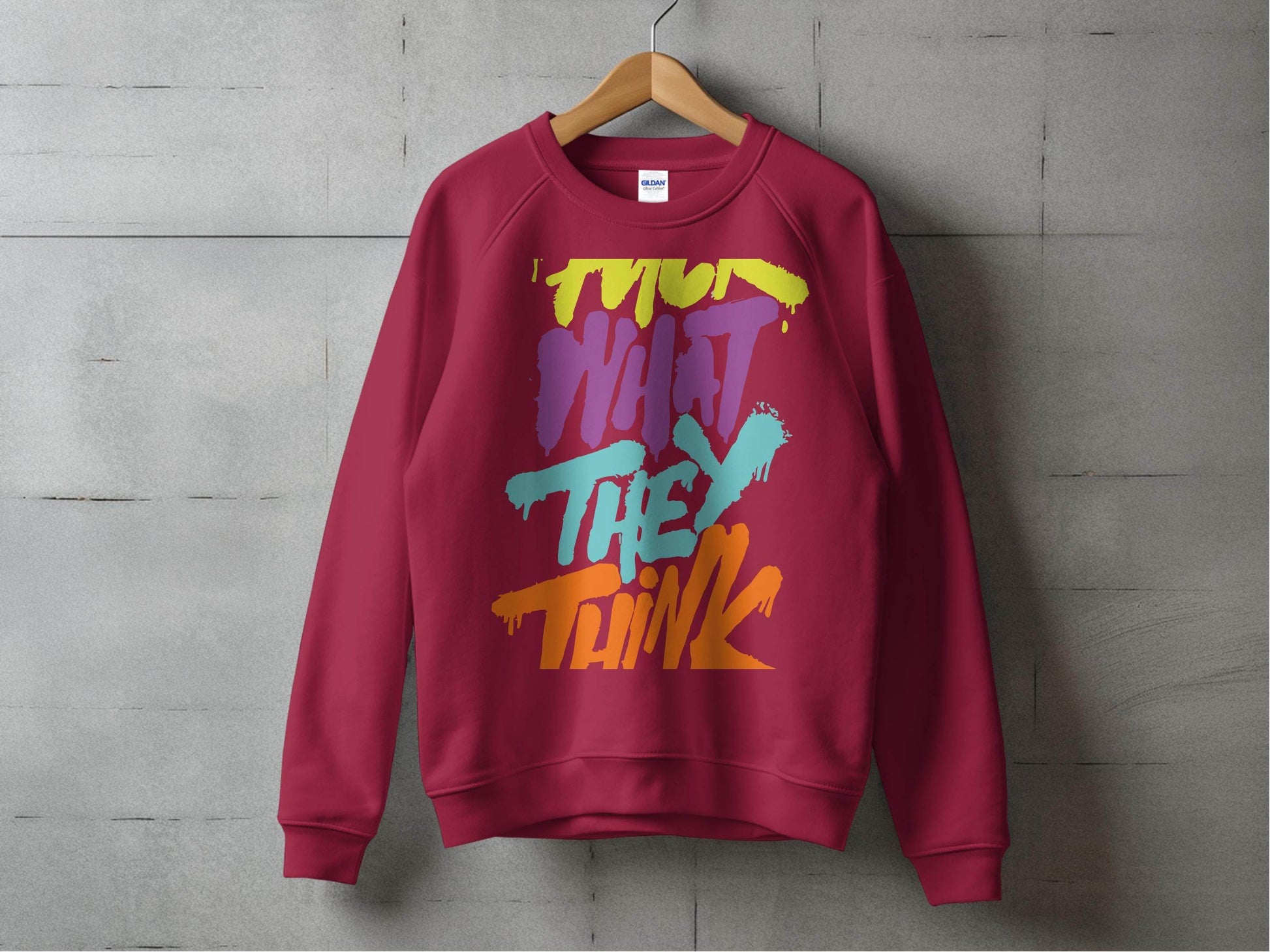 Fuck What They Think With Bold Graphic Sweater - Design & Vybe