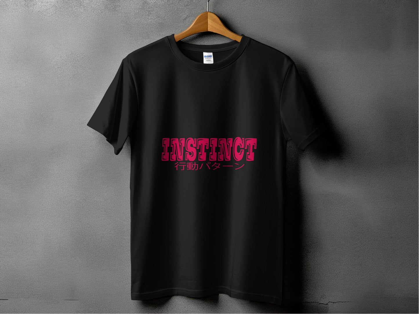 Instinct Japanese Version Text Graphic Design T-Shirt - Design & Vybe