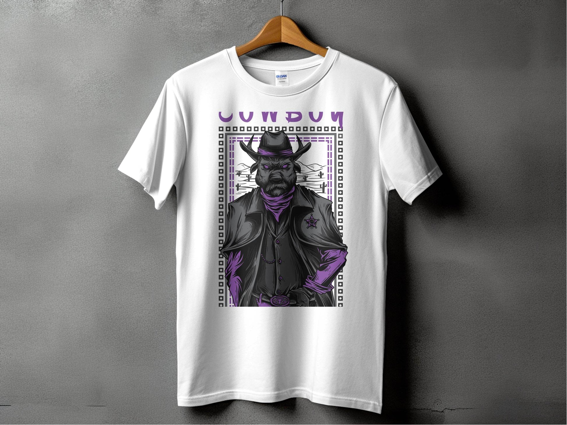 Warrior Cowboy With Attitude Graphic Apparel T-Shirt - Design & Vybe