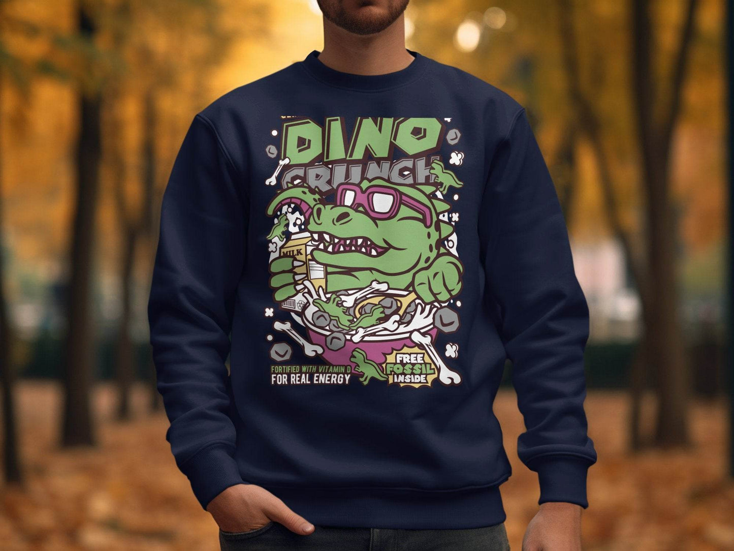 Dinosaur Cereal Crunch Tee for Fun Sweater - Design & Vybe