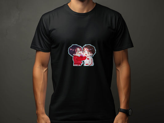 Cute Cartoon Smiling Together KPop Fan Art T-Shirt - Design & Vybe