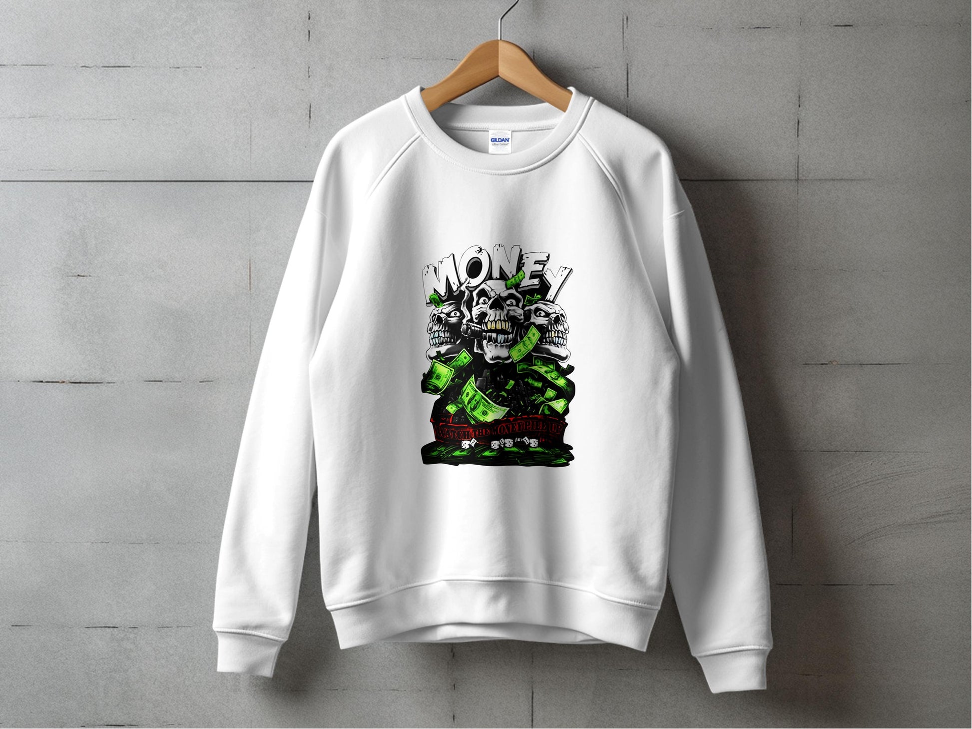 Money Graphic Sweatshirt Apparel Clothing product type