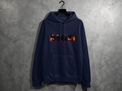 One Punch Man Design With Fire Background Novelty Hoodie - Design & Vybe