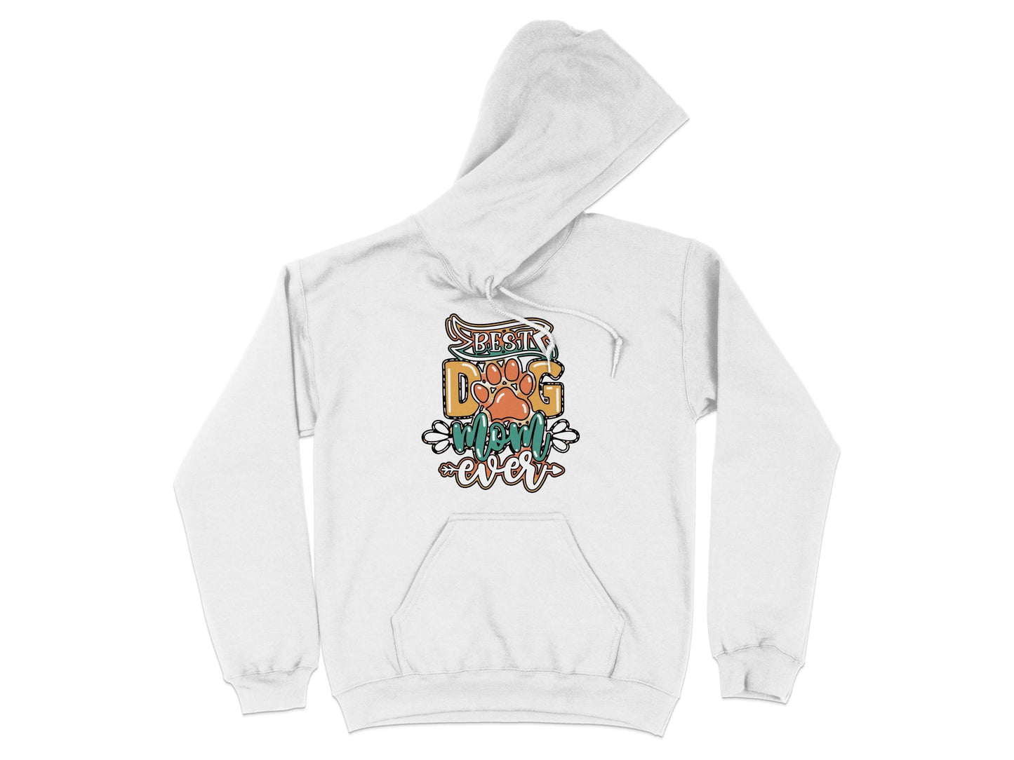 Best Dog Mom Ever Pet Paw Print Design Graphic Hoodie - Design & Vybe