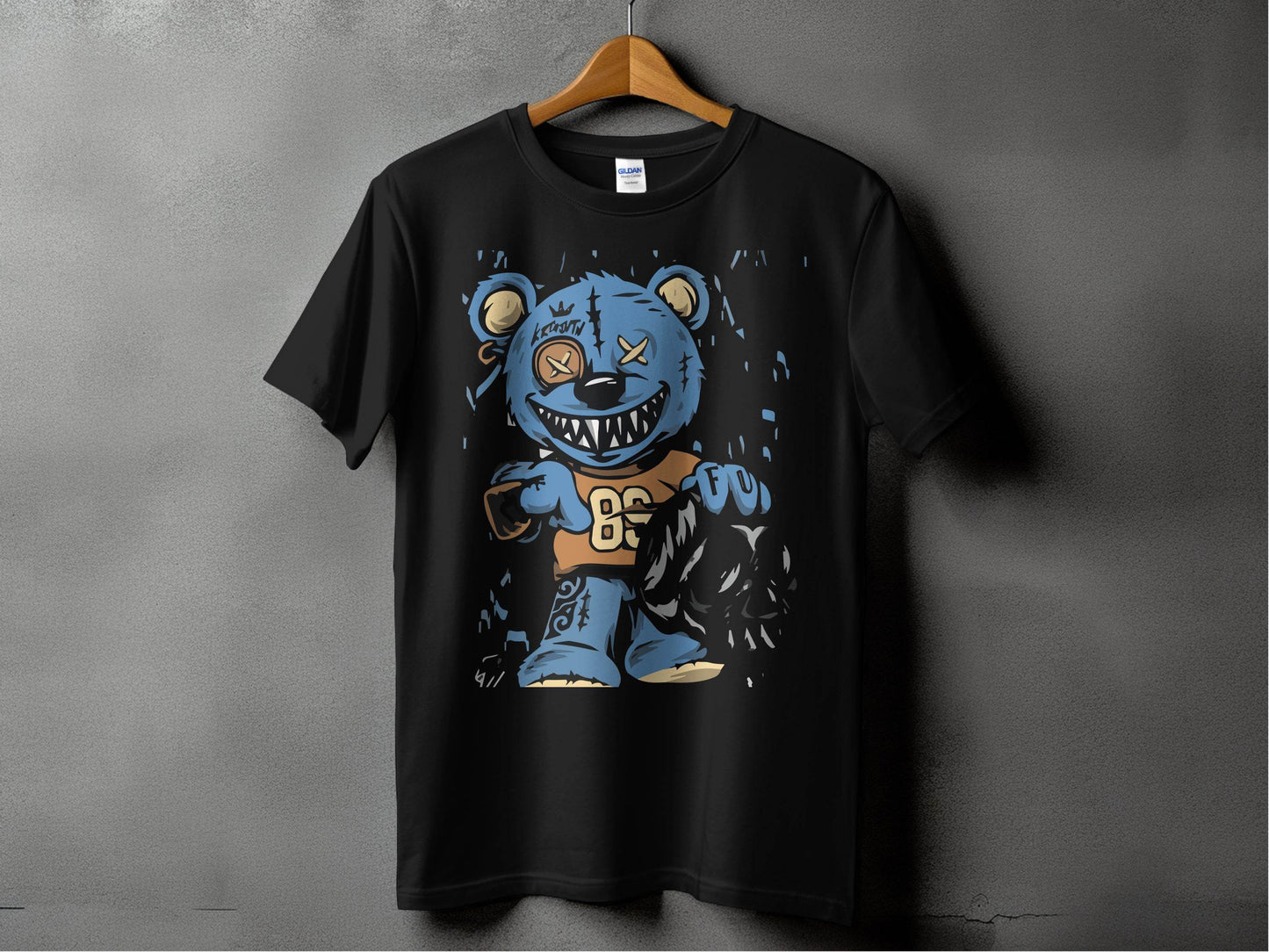 Funky Cartoon Bear Graphic T-Shirt - Design & Vybe